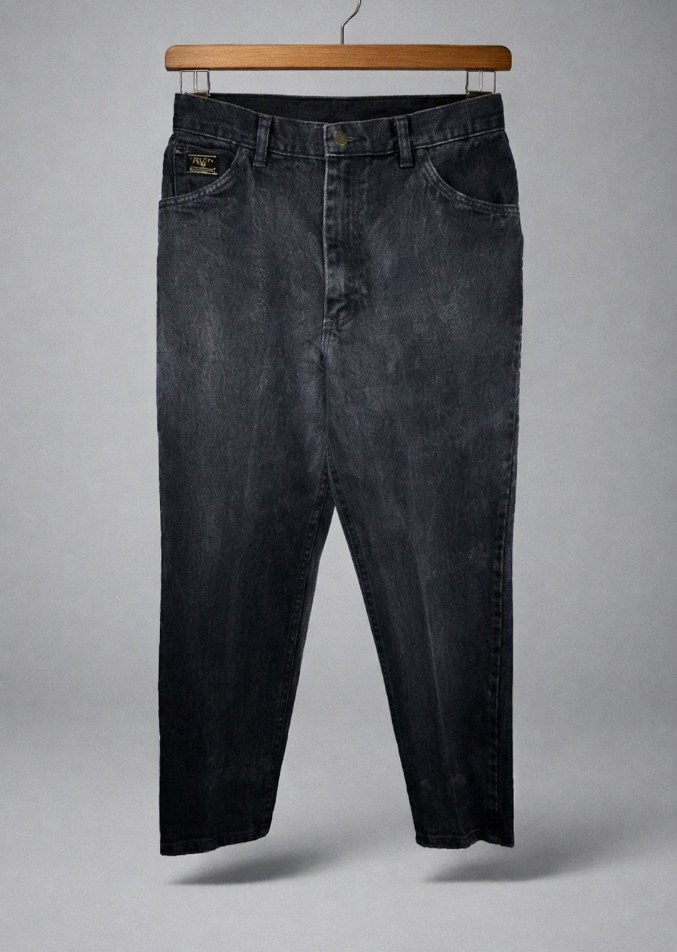 Vtg Wrangler For Women Black Jeans High Rise Baggy Seat Loose Leg Mom Fit Sz 6